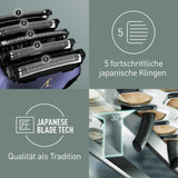 Panasonic Series 800 ES-LV67 Elektrischer Nass- & Trockenrasierer, 5-fach-Scherkopf Mit Linearmotor Und Bartsensor Technologie, Inklusive Pop-up Trimmer Und 16D-Multi-Flex-Kopf, Navy Blau