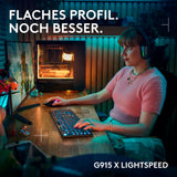 ✔️ Logitech G G915 X Lightspeed - Kabellose, Flache Gaming-Tastatur, Double-Shot-PBT-Tastenkappen, voll programmierbare Tasten, RGB-Hintergrundbeleuchtung, GL Brown-Tactile, PC/Mac, DEU QWERTZ -Schwarz
