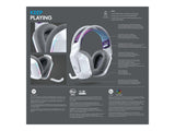 Logitech G733 LIGHTSPEED kabelloses Gaming-Headset mit Kopfbügel, LIGHTSYNC RGB, Blue VO!CE Mikrofontechnologie, PRO G Lautsprechern, Ultraleicht, 29-Stunden Akkulaufzeit, 20m Reichweite - Weiß