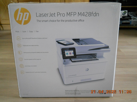 ✔️ HP LaserJet Pro M428fdn , Monochrom, Multifunktions-Laserdrucker (Drucker, Scanner, Kopierer, Fax, LAN, Duplex, Airprint) weiß