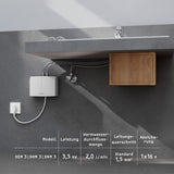 ✔️ STIEBEL ELTRON hydraulischer Mini Durchlauferhitzer DNM 3 nur fürs Handwaschbecken, 3,5 kW, mit Stecker 230V, drucklos, VDE geprüft, 185411