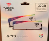 ✔️ Patriot Viper Elite 5 Gaming RGB DDR5 RAM 32GB (2X16GB) 6000MT/s CL30 UDIMM Desktop Gaming Arbeitsspeicher Kit - PVER532G60C30KW