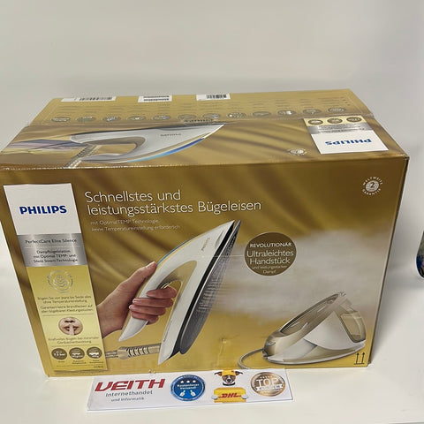 Philips Dampfbügelstation GC9642/60 PerfectCare Elite Silence, 2400 W, Neuer Vitrinenaussteller in OVP