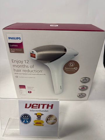 Philips Lumea IPL 9000 Series Haarentfernungsgerät mit SenseIQ Technologie – Alternative zur Laserhaarentfernung – 3 Aufsätze für Körper, Gesicht & Präzisionsbereiche, kabellos (BRI955/00)