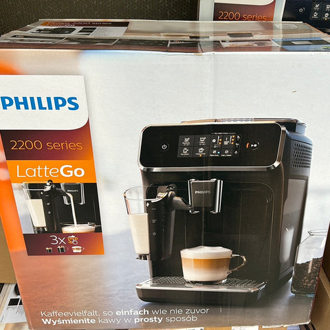 Philips Series EP2231/40 (Latte)  Kaffeevollautomat – LatteGo Glänzendes Schwarz (EP2231/40)