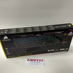Corsair K70 RGB MK.2 Mechanische Gaming Tastatur (Cherry MX Red: Leichtgängig und Schnell, Dynamischer RGB LED Hintergrundbeleuchtung, QWERTZ DE Layout) schwarz, Cherry MX Red (Leichtgängig & Schnell)