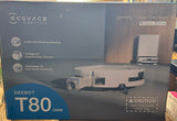 ECOVACS DEEBOT T80 Omni Saugroboter mit Wischfunktion, 18.000 Pa, OZMO Roller Wischwalze mit kontinuierlicher Frischwasser-Selbstreinigung, ZeroTangle 3.0, Moppwäsche mit 40-75℃ heißem Wasser, Weiß