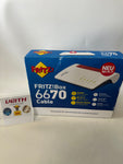 ✔️ AVM FRITZ!Box 6670 VODAFONE  Vitrinenaussteller Cable (DOCSIS-3.1-Kabelmodem, 2x2 Wi-Fi 7 mit 2.880 MBit/s (5 GHz) und 720 MBit/s (2,4 GHz), Zigbee Integration 1 x 2,5 Gigabit-LAN-Port) NEU&OVP✔️ / Differenzbesteuert nach §25a
