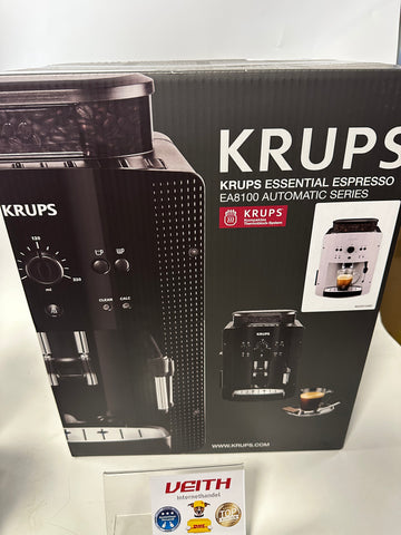 Krups Arabica Picto Kaffeevollautomat Farbe Weiß, Milchschaumdüse, 2-Tassen-Funktion, Drehregler, Einfache Reinigung, Kaffeemaschine, TÜV-Siegel, Weiß, EA810870