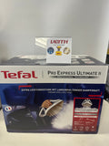 Tefal GV9720 Pro Express Ultimate Dampfbügelstation, leistungsstarker 8-Bar-Druck, konstante Dampfabgabe: 170 g/Min., Dampfstoß: 590 g/Min., abnehmbarer Kalk-Kollektor, extra leise, Weiß/Blau