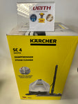 Kärcher Dampfreiniger SC 4 EasyFix, Dampfdruck: 3,5 bar, Aufheizzeit: 4 min., Leistung: 2.000 W, Flächenleistung: 100 m², 2-Tank-System: 0,5 l + 0,8 l, mit Bodenreinigungsset EasyFix, Düsen und Bezüge