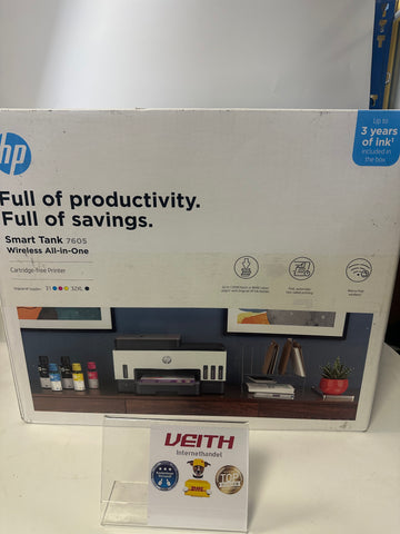 HP Smart Tank 7605 4-in-1 Multifunktionsdrucker (WLAN; Duplex; ADF) – 3 Jahre Tinte inklusive, 3 Jahre Garantie, großer Tintentank, hohe Reichweite, Drucken in hoher Qualität