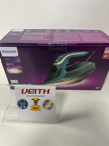 Philips Azur 8000 Serie Dampfbügeleisen - 70 g/min Dauerdampf, 240 g Turbo-Dampfstoß, 3000 W Leistung, OptimalTEMP-Technologie, Grün Opal (DST8030/70)