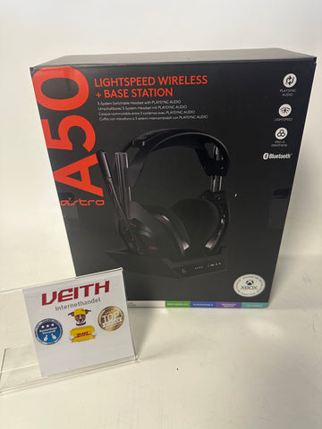 Logitech G Astro A50 LIGHTSPEED kabellose Gaming-Headset + Basisstation (Gen 5), PRO-G GRAPHENE, 3-System-Umschaltung, USB-C für Xbox, PS5, PC/Mac oder Nintendo Switch, Bluetooth - Schwarz