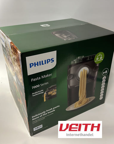 Philips Nudelmaschine Serie 7000, 8 Formscheiben, Schwarz (HR2665/93)