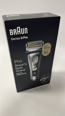 Braun Series 9 9417s, Pro Premium Rasierer Herren, Testsieger Stiftung Warentest, Scherkopf, Elektrorasierer & Trimmer, Ladestation, Laufzeit, für 1-, 3- und 7-Tage-Bart, Geschenk Mann, 9417s, silber