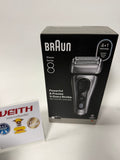 Braun Series 8 Elektrorasierer Herren, 4+1 Präzisionskopf und Trimmer, SensoAdapt für jede Bartdichte, Rasierapparat mit 60 Min. Akku, Ladeständer, Nass- und Trockenrasierer – 8617s, Silber