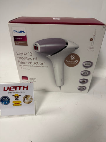 Philips Lumea IPL Haarentfernungsgerät 8000 Series Vitrinenaussteller – Haarentfernungsgerät mit SenseIQ Technologie, 4 Aufsätze und Satin Compact Korrekturtrimmer (Modell BRI949/00)
