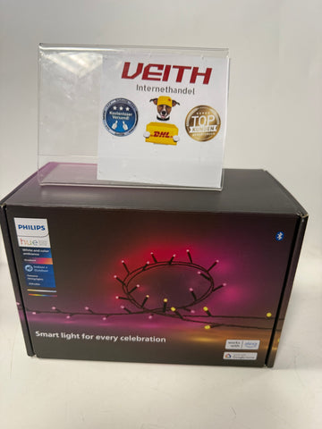 Philips Hue Festavia Lichterkette, White & Color Ambiance, dimmbar, 250 Mini LEDs, 20 m Länge, wasserdicht, kompatibel mit Amazon Alexa (Echo & Echo Dot)
