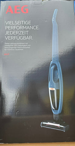 AEG QX7-1-I360 Akku Staubsauger kabellos / Staubsauger beutellos / leise / Handstaubsauger Akku / 50 min Laufzeit / leicht / Hartboden / 2in1 / Tierhaare / Hund / Katze / Teppich / Auto / blau