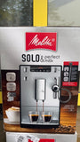 Melitta Solo & Perfect Milk – Kaffeevollautomat mit Milchsystem, Cappuccino Maschine für z. B. Kaffee oder Cappuccino, silber