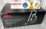 AEG VX6-2-IW-5 Staubsauger mit Beutel / 360° drehbare Räder / Zusatzdüsen und Staubbeutel / für Hart- und Teppichböden / 800 Watt / 9 m Aktionsradius / Ergo-Handgriff / neue technische Version / weiß