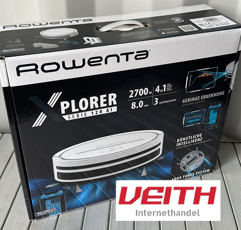 Rowenta weiß RR7267 Explorer 40 Animal + Connect Nass-Trocken-Saugroboter NEU