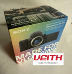 Sony Alpha ZV-E10 | APS-C spiegellose Wechselobjektiv-Vlog-Kamera (schwenkbarer Bildschirm für Vlogging, 4K-Video, Echtzeit-Augen-Autofokus), Schwarz
