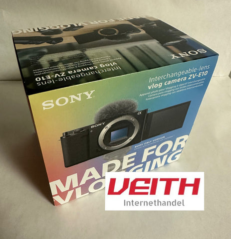 Sony Alpha ZV-E10 | APS-C spiegellose Wechselobjektiv-Vlog-Kamera Schwarz