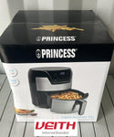 Princess Digitaler Airfryer XXL rund – 4,5 L Volumen – 66,7% weniger Energieverbrauch – Edelstahl – 10 vorprogrammierte Einstellungen – 182026