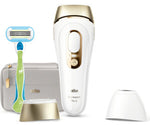 ✔️ Braun IPL Silk·expert Pro 5 –  PL5154 IPL Haarentfernungsgerät Neuware in 1xgeöffneter OVP, Dauerhafte und Schmerzfreie Haarentfernung für Zuhause – inkl. Etui, Venus Rasierer, 4 Aufsätze, Designed In Germany – PL5342, Weiß/Gold