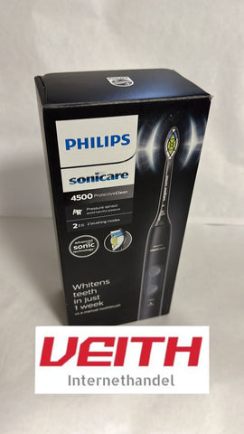Philips Sonicare ProtectiveClean HX6830/44 - Elektrische Zahnbürste mit Drucksensor, BrushSync-Technologie und 2 Reinigungsmodi, Schwarz