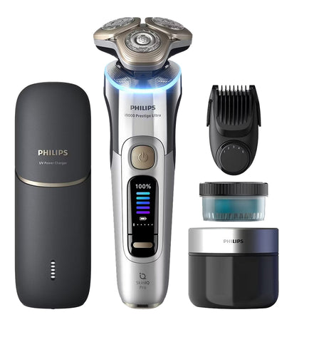 Philips i9000 Prestige Ultra XP9404/46 Rasoio elettrico Wet & Dry con SkinIQ Pro (Philips Series i9000 Prestige Ultra Wet & Dry Shaver silver)