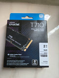 ✔️ Crucial T710 SSD 2TB M.2 NVMe PCIe 5.0 x4 Gen5, bis zu 14.500 MB/s Lesen, 13.800 MB/s Schreiben, für Laptop und Desktop PC, TLC NAND, Interne Festplatte - CT2000T710SSD8-01
