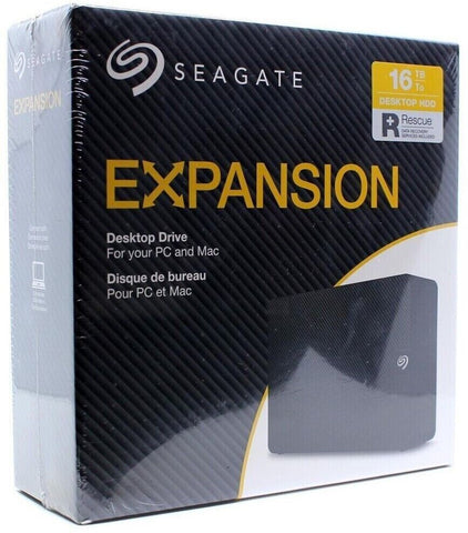 ✔️ Seagate Expansion Desktop 16TB externe Festplatte, 3.5 Zoll, USB 3.0, PC & Notebook, inkl. Data Rescue Service, Modellnr.: STKP16000400