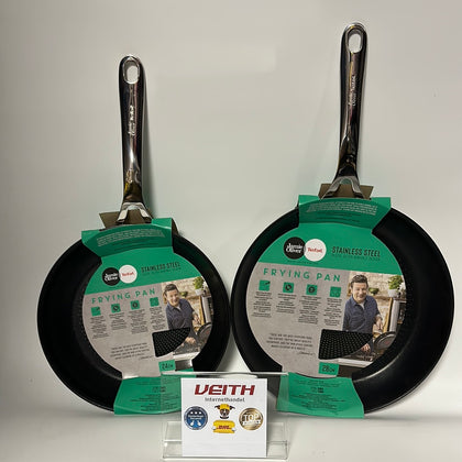 Tefal Jamie Oliver Cook´s Direct On Smart 2-teiliges Bratpfannen-Set E304S2 | 24, 28 cm | Induktionsgeeignet | Spülmaschinengeeignet