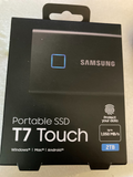 ✔️ Samsung Portable SSD T7 Touch, 2 TB, USB 3.2 Gen.2, 1.050 MB/s Lesen, 1.000 MB/s Schreiben, Externe SSD Festplatte mit Fingerabdruckscanner für Mac, PC, Tablet, Konsole, Metallic Black, MU-PC2T0K/WW
