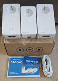 ✔️ devolo Magic 2 WiFi next Multiroom Kit, WLAN Vitrinenaussteller in OVP Powerline Adapter, bis zu 2.400 Mbit/s, Mesh WLAN Steckdose, 2x Gigabit LAN Anschluss, dLAN 2.0, weiß NEU&OVP✔️ / Differenzbesteuert nach §25a