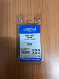 ✔️ Crucial DDR4 RAM 32GB 3200MHz SODIMM CL22, Arbeitsspeicher für Laptop/Notebook, Mini PC (auch 2933MHz / 2666MHz) - CT32G4SFD832A