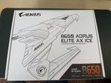 ✔️ GIGABYTE B650 AORUS ELITE AX ICE Mainboard – Unterstützt AMD Ryzen 9000 CPUs, 12+2+2 Phasen digitales VRM, bis zu 8000 MHz DDR5 (OC), 1xPCIe 5.0 + 2xPCIe 4.0 M.2, Wi-Fi 6E, 2.5GbE LAN, USB 3.2 Gen 2x2