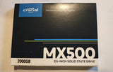 ✔️ Crucial MX500 2TB 3D NAND SATA 2,5 Zoll Interne SSD, Bis zu 560 MB/s - CT2000MX500SSD1, Festkörper-Laufwerk