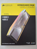 ✔️ CORSAIR Vengeance RGB DDR5 CUDIMM 48GB (2x24GB) Bis zu 8400MHz CL40-52-52-135 1.4V Intel XMP 3.0 Desktop-Arbeitsspeicher – Silber (CMHC48GX5M2X8400C40)
