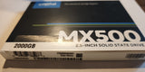 ✔️ Crucial MX500 2TB 3D NAND SATA 2,5 Zoll Interne SSD, Bis zu 560 MB/s - CT2000MX500SSD1, Festkörper-Laufwerk