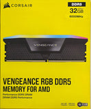 ✔️ CORSAIR Vengeance RGB DDR5 32GB (2 x 16GB) Bis zu 6000MHz CL38-44-44-96 1.35V Intel XMP 3.0 AMD EXPO Desktop-Arbeitsspeicher - Grau