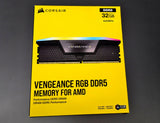 ✔️ CORSAIR Vengeance RGB DDR5 RAM 32GB (2x16GB) 6400MHz CL36-48-48-104 1.35V AMD Expo Intel XMP 3.0 Desktop-Arbeitsspeicher – Grau (CMH32GX5M2B6400Z36)