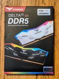 ✔️ TEAMGROUP Memória RAM DIMM T-Force DELTAα RGB 32GB (2x16GB) DDR5 6000MHz Preta