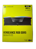 ✔️ CORSAIR Vengeance RGB DDR5 RAM 96GB (2x48GB) Bis zu 5600MHz CL40 Intel XMP 3.0 Desktop-Arbeitsspeicher – Schwarz (CMH96GX5M2B5600C40)