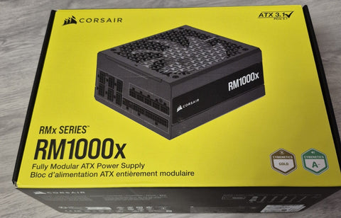 ✔️ CORSAIR RM1000x Vollständig modulares, geräuscharmes ATX-Netzteil – ATX 3.1-kompatibel – PCIe 5.1-Unterstützung – Cybenetics Gold-Effizienz – Native 12V-2x6-Anschluss – Schwarz
