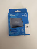 ✔️ Crucial X10 - SSD - verschlüsselt - 1 TB - extern (tragbar) - USB 3.2 Gen 2x2 (USB-C Steckverbinder) - 256-Bit-AES - Matte Blue