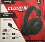 HyperX Cloud III Wireless – Gaming Headset for PC, PS5, PS4, up to 120-hour Battery, 2.4GHz Wireless, 53mm Angled Drivers, Memory Foam, Durable Frame, 10mm Microphone, Black.